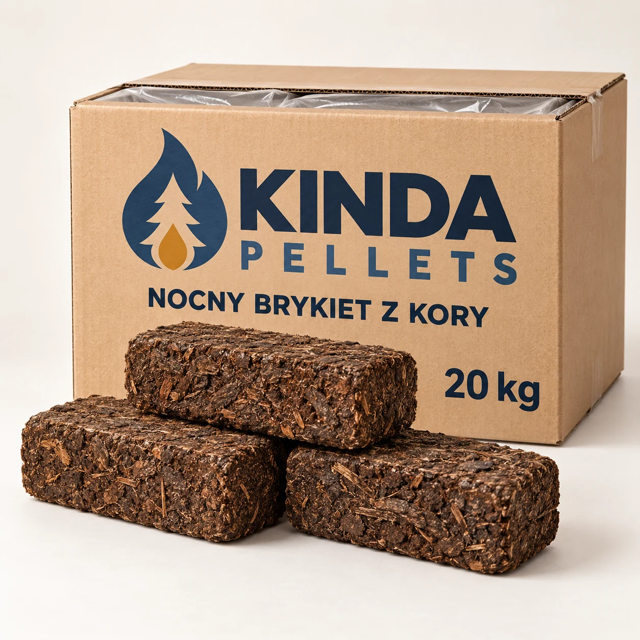Nocny brykiet z kory · 960 kg (48 kartonów × 20 kg)