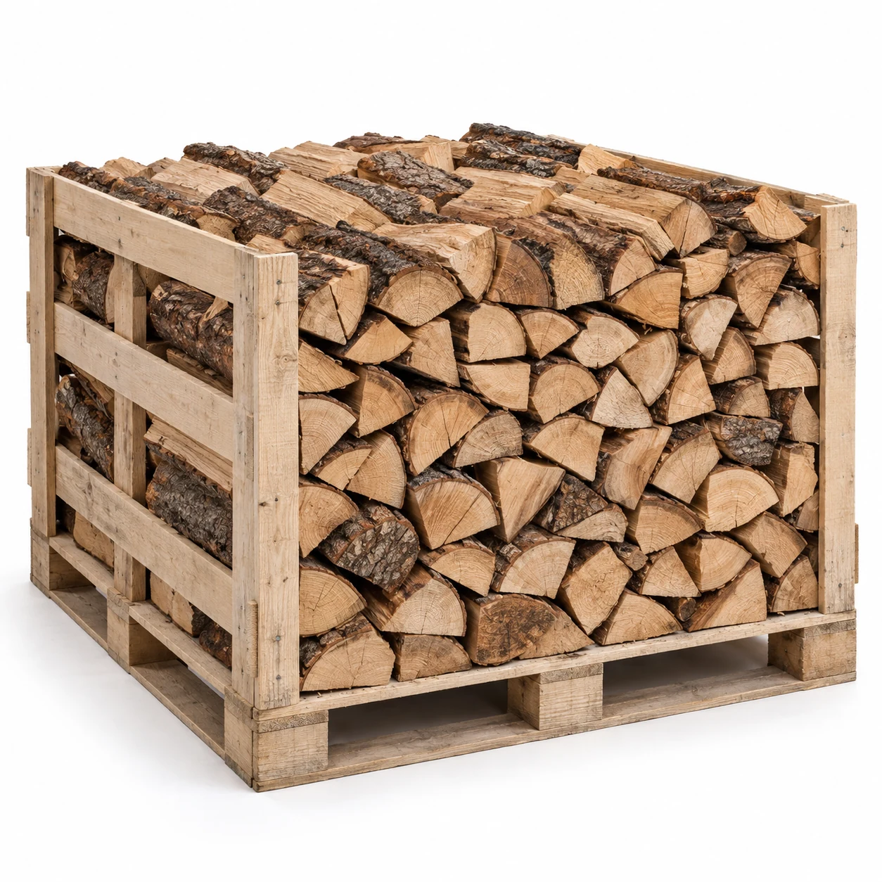 Suche dębowe drewno kominkowe 25 cm · 1 mp (ok. 550 kg, 1 skrzyniopaleta)