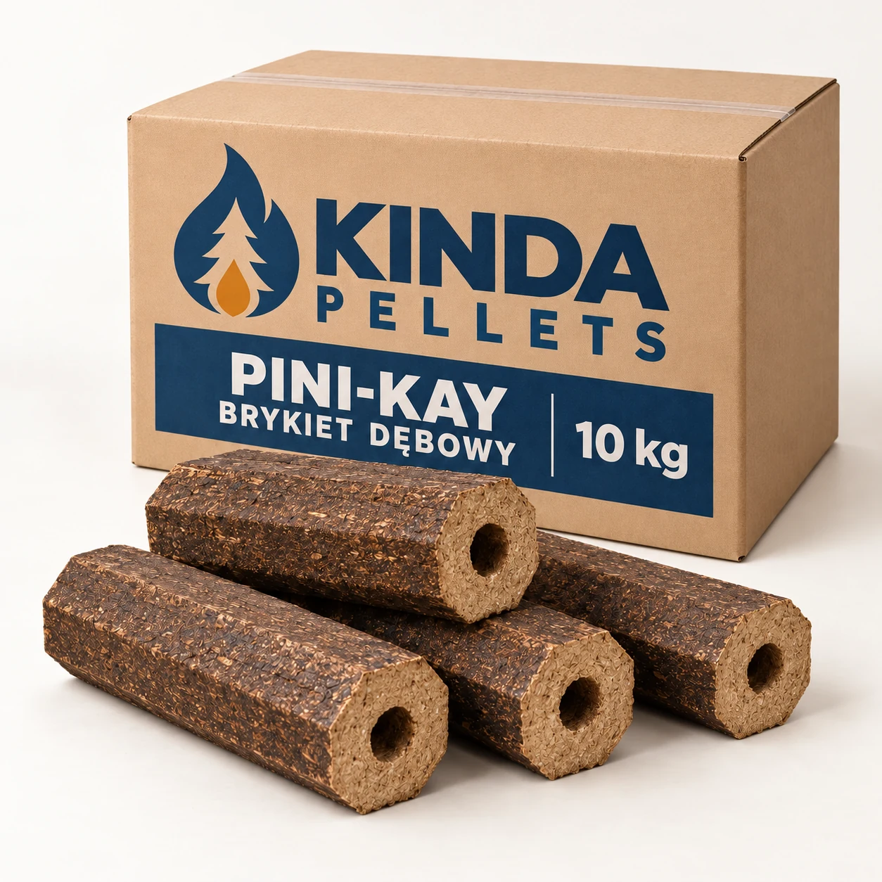 Brykiet dębowy Pini-Kay · 960 kg (96 kartonów × 10 kg)