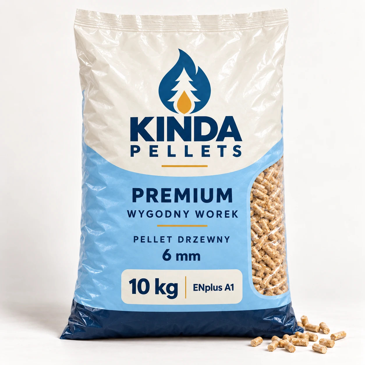 Pellet Kinda Premium 6 mm · 990 kg (99 worków × 10 kg)